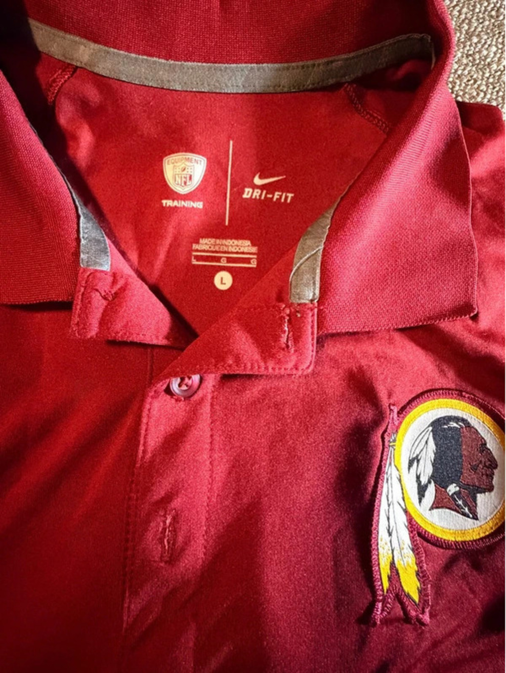 Nike Washington Redskins NFL Training Polo Discontinued Logo